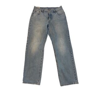 Levis Premium 501 Original Fit Light Wash Straight Leg Button Fly Jeans W29 L30
